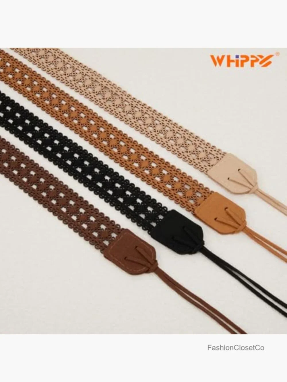 Boho Braided Tassel Belt Women Western Cowgirl Woven Sash Hollow Floral Wax Rope